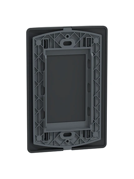 Placa Genesis Ciega Con Soporte Black Schneider MWD67106 6