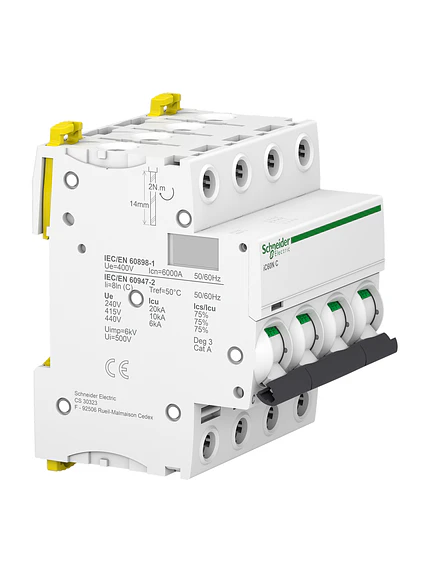 Interruptor Automático 4P 10A Curva C Schneider IC60N 2