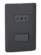 Placa Genesis Armada Interruptor 9/12 + Toma Black - Miniatura 5