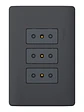 Placa Genesis Triple Toma 10A 2P+T Black MWD60496 - Miniatura 1