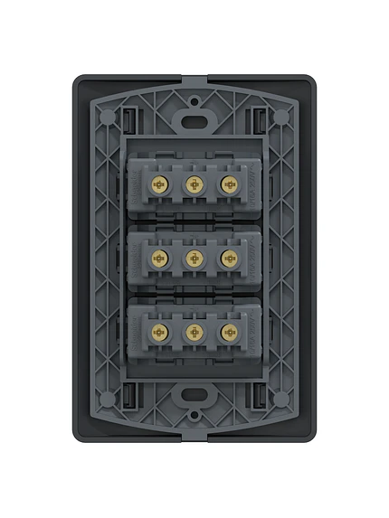Placa Genesis Triple Toma 10A 2P+T Black MWD60496 2