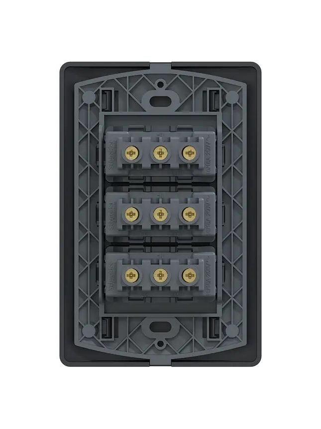 Placa Genesis Triple Toma 10A 2P+T Black MWD60496 2
