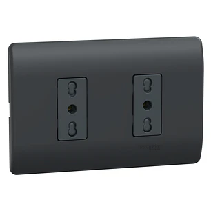 Placa Genesis Doble Toma 10/16A Black MWD60826