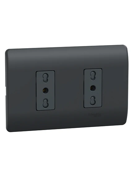 Placa Genesis Doble Toma 10/16A Black MWD60826 1