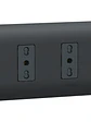 Placa Genesis Doble Toma 10/16A Black MWD60826 - Miniatura 1