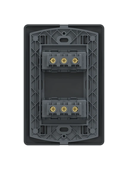 Placa Genesis Doble Toma 10A 2P+T Black Schneider MWD60386 5