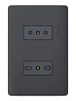 Placa Genesis 10/16A + Toma 10A Black Schneider MWD60946 - Miniatura 1