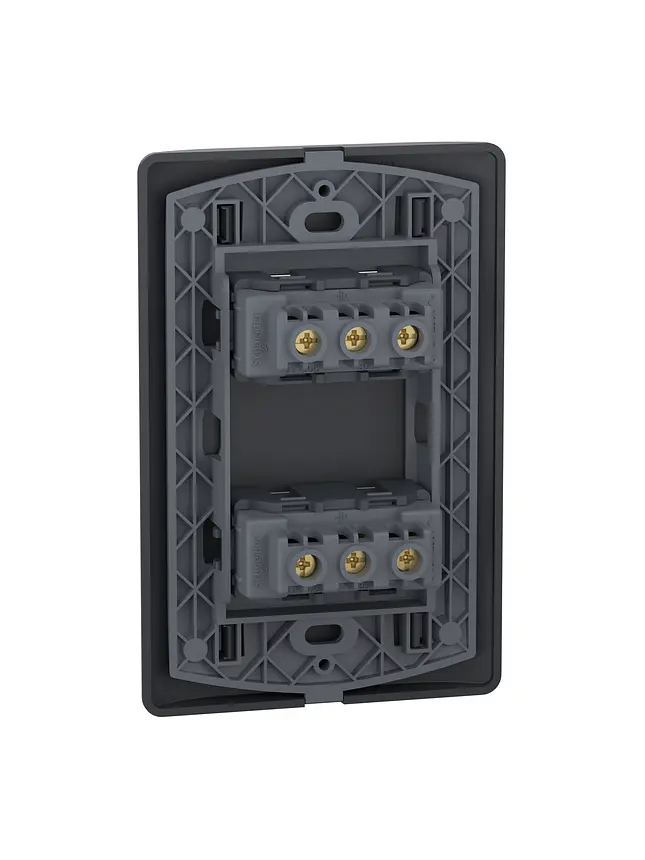 Placa Genesis 10/16A + Toma 10A Black Schneider MWD60946 4