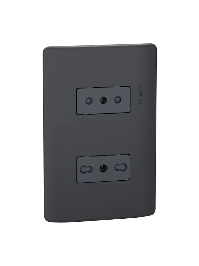 Placa Genesis 10/16A + Toma 10A Black Schneider MWD60946 6