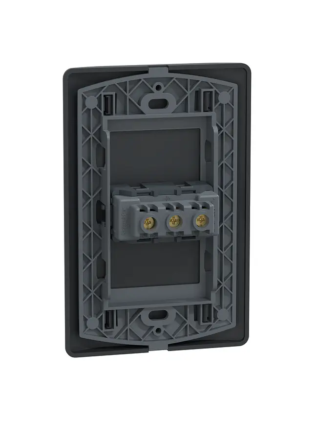 Placa Genesis Toma 10/16A 2P+T Black Schneider MWD60236 6