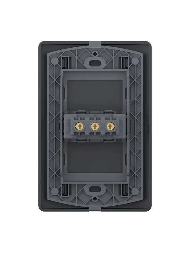 Placa Genesis Toma Simple 10A Black Schneider MWD60296 3