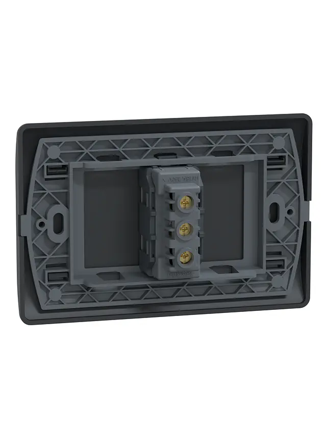 Placa Genesis Toma Simple 10A Black Schneider MWD60296 7
