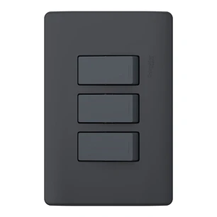 Placa Genesis Triple 16AX Black Schneider MWD62216
