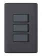 Placa Genesis Triple 16AX Black Schneider MWD62216 - Miniatura 1