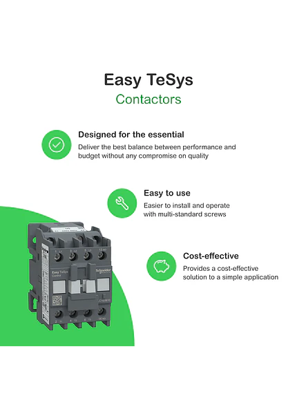 Contactor Easypact Tvs 3P 18A 220V Schneider LC1E1810M5 2