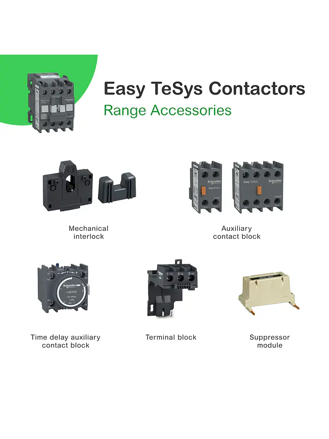 Contactor Easypact Tvs 3P 18A 220V Schneider LC1E1810M5 3