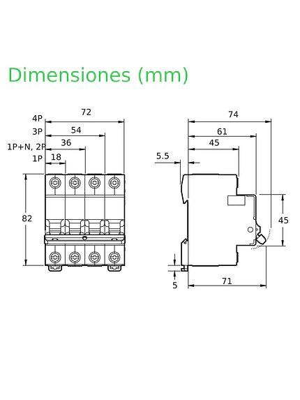 Interruptor Automático 1p 16a C 6ka Schneider EZ9F56116 3