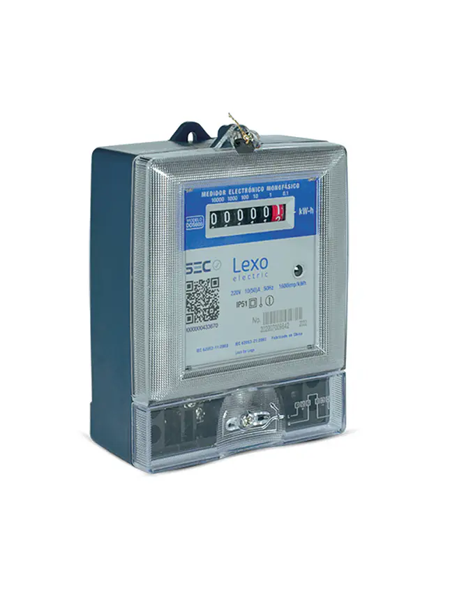 Medidor Electrónico Monofásico 10(50)A 220V DDS608 Lexo 1