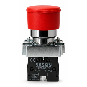 Botón De Emergencia 1nc 22mm Cabezal 30mm C/R