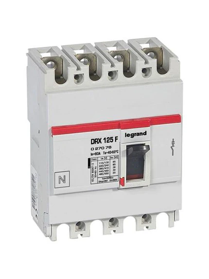 Interruptor Aut Caja Moldeada DRX 125 4P 60A 36KA Legrand 1