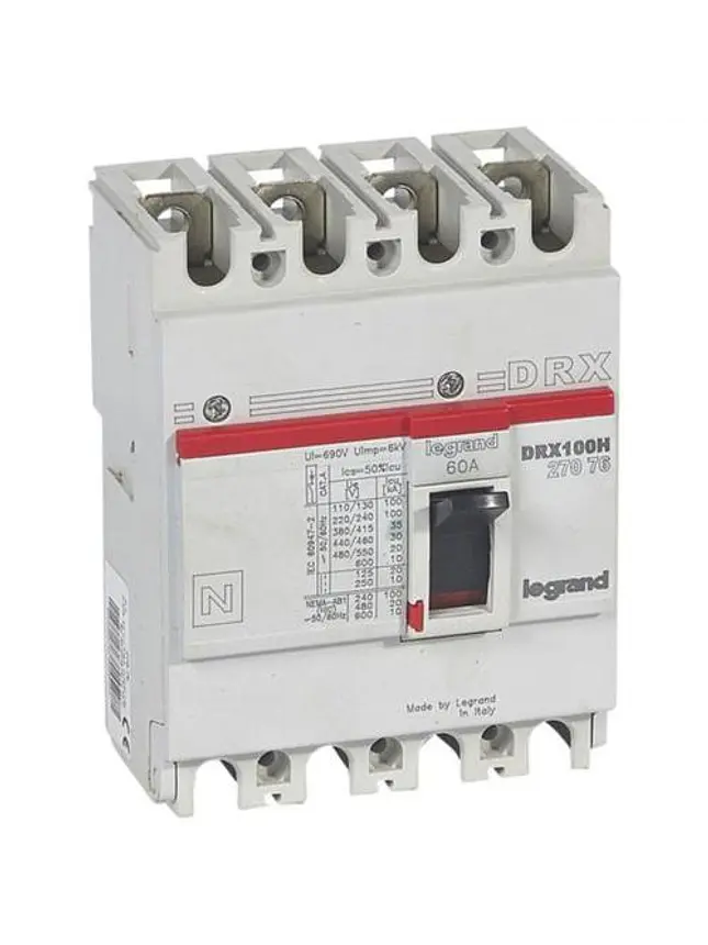 Interruptor Aut Caja Moldeada DRX 125 4P 60A 36KA Legrand 2