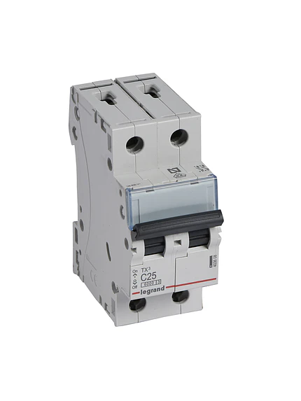 Interruptor Automático Legrand TX3 2P 25A Curva C 6KA 1
