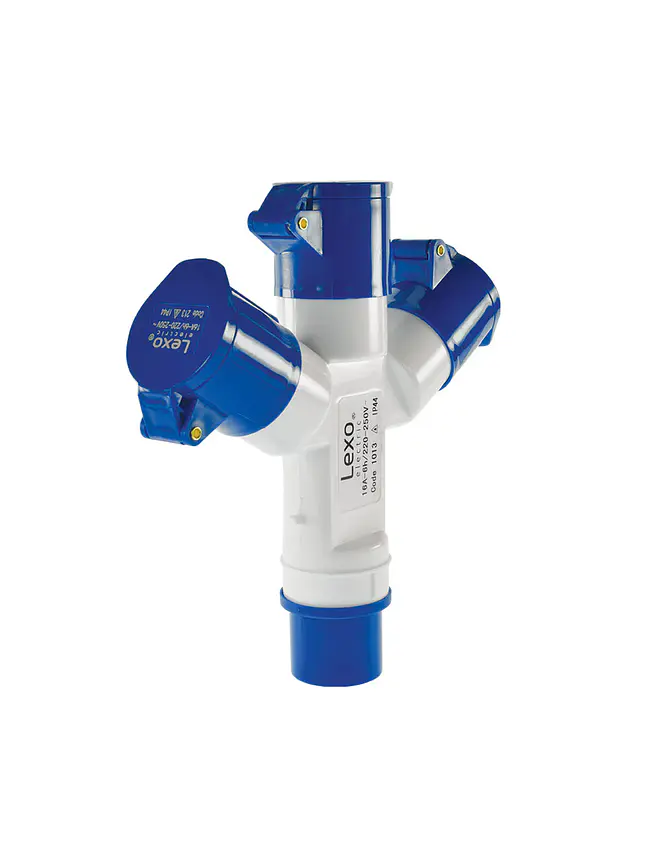 Distribuidor De Enchufes Industriales Lexo 2P+T 16A IP44 1