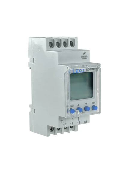 Relé Temporizador Semanal Digital Lexo 220-240V AC/DC 1