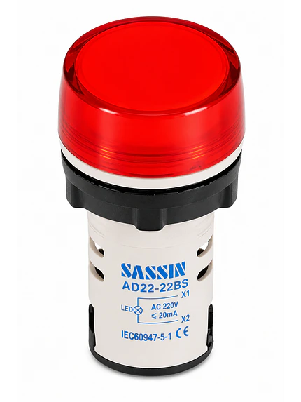 Luz Piloto Led Sassin AD22-22BS 22mm 220V AC  1