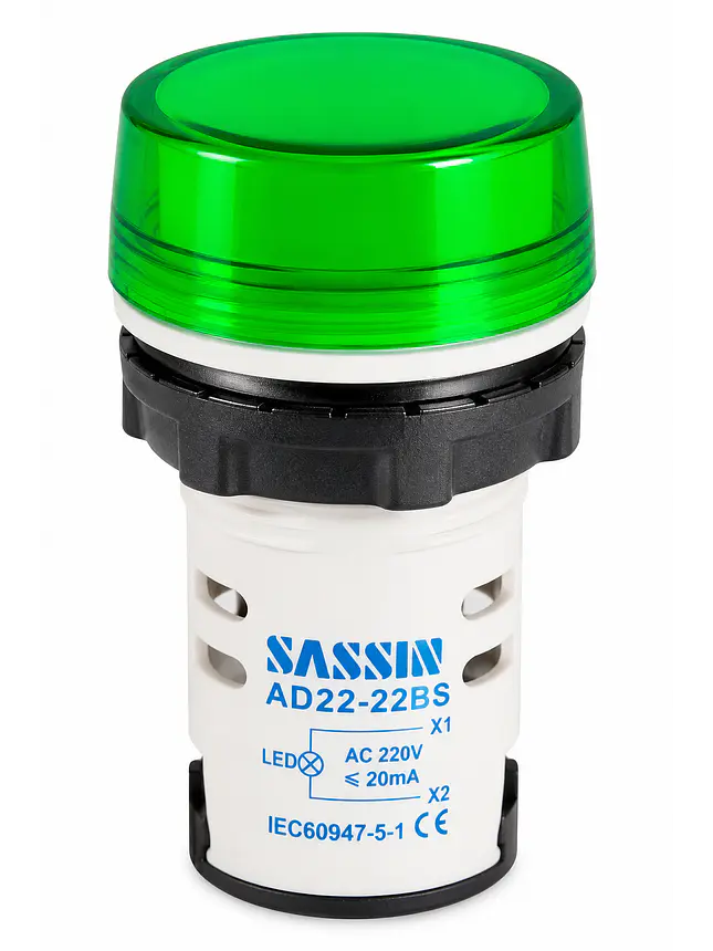 Luz Piloto Led Sassin AD22-22BS 22mm 220V AC  2