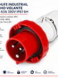 Enchufe Industrial Macho Volante 3p+t 63a 380v Ip67 6h - Miniatura 2