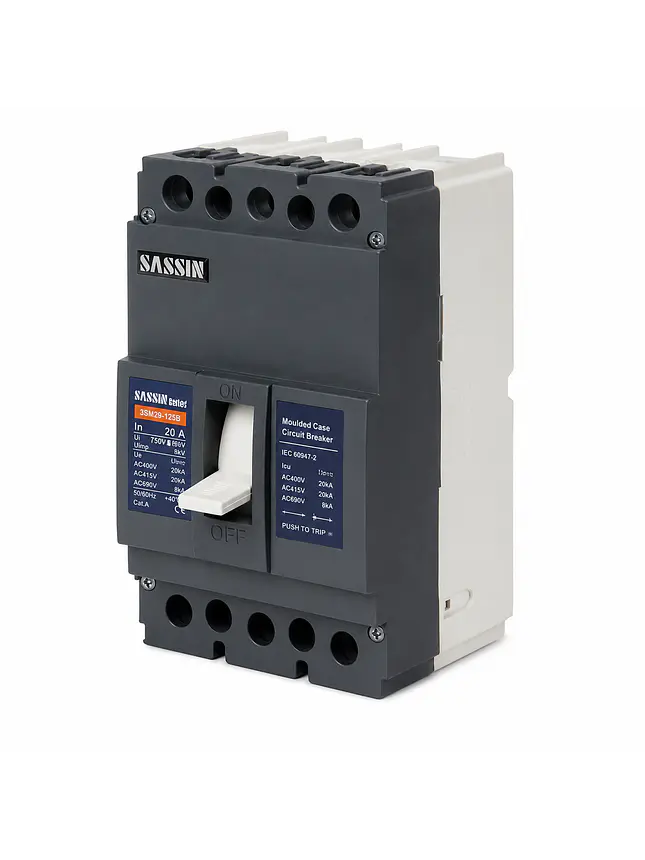Interruptor Automático Caja Moldeada 3x20a 20ka 3sm29-125b 1