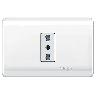 PLACA ARMADA TOMA ITALIANO 10/16A 2P+T BLANCA GENESIS