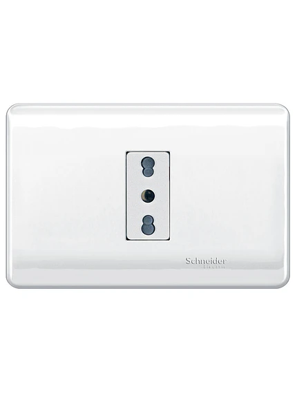 PLACA ARMADA TOMA ITALIANO 10/16A 2P+T BLANCA GENESIS 1
