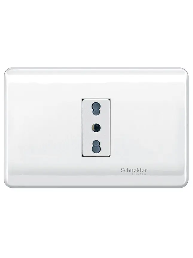 PLACA ARMADA TOMA ITALIANO 10/16A 2P+T BLANCA GENESIS 1
