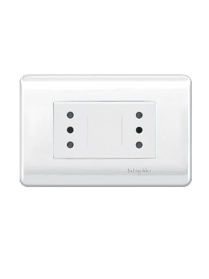 PLACA ARMADA ENCHUFE DÚPLEX 10A 2P+T BLANCO GENESIS 1