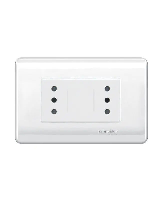 PLACA ARMADA ENCHUFE DÚPLEX 10A 2P+T BLANCO GENESIS 1