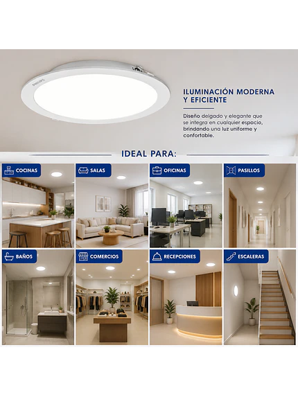 PANEL LED PHILIPS SMARTBRIGHT SLIM 7,8W 6500K 900LM 3