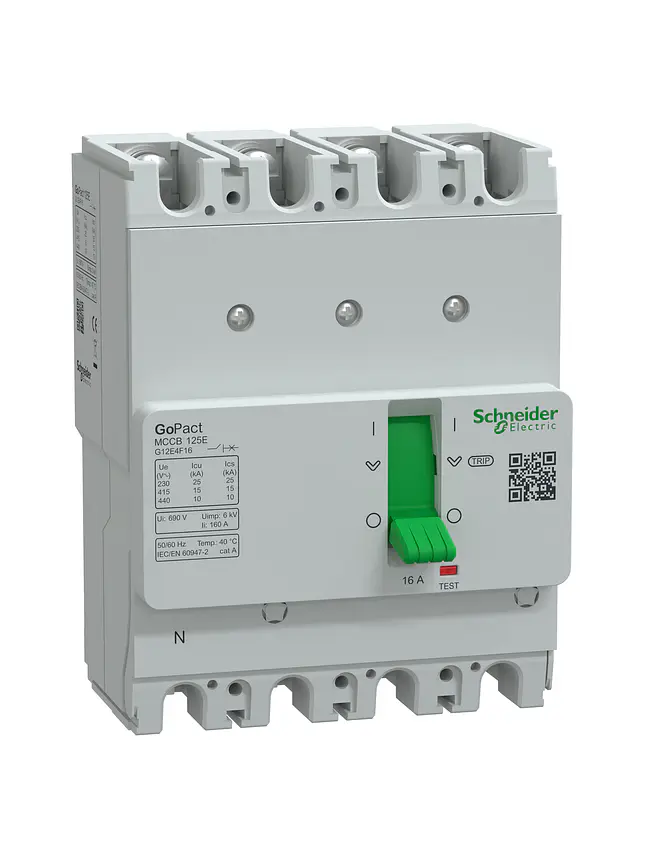 INTERRUPTOR SCHNEIDER GOPACT MCCB 4P 16A 15KA 1