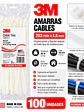 AMARRAS CABLES 3M 203MM X 4,6MM BLANCO 100 UNIDADES - Miniatura 2