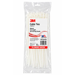 AMARRAS CABLES 3M 203MM X 4,6MM BLANCO 100 UNIDADES