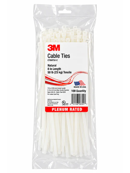 AMARRAS CABLES 3M 203MM X 4,6MM BLANCO 100 UNIDADES 1