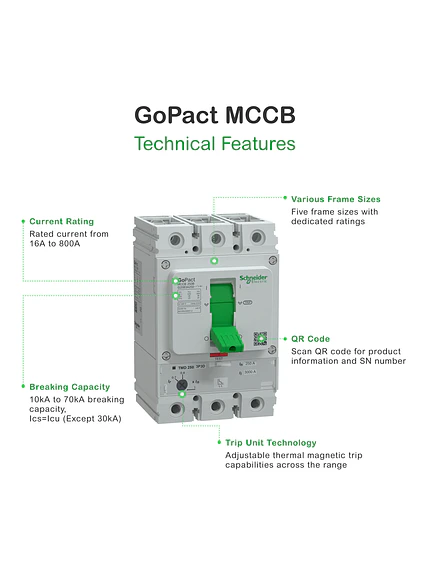 INTERRUPTOR SCHNEIDER GOPACT MCCB 4P 50A 15KA G12E4F50 2