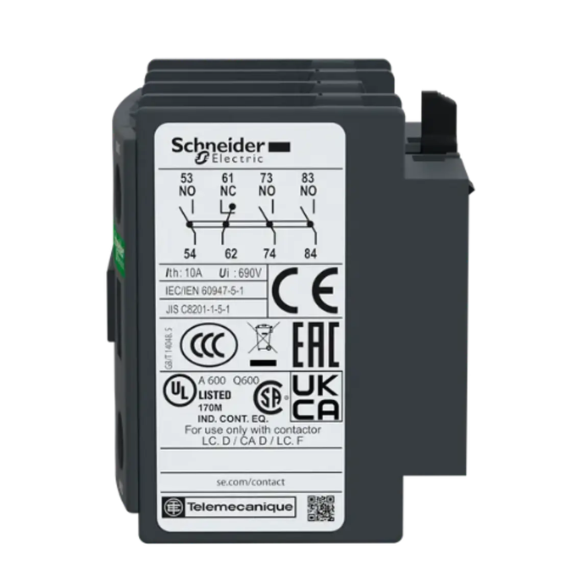 LADN04 – Bloque de Contacto Auxiliar 4NC 3