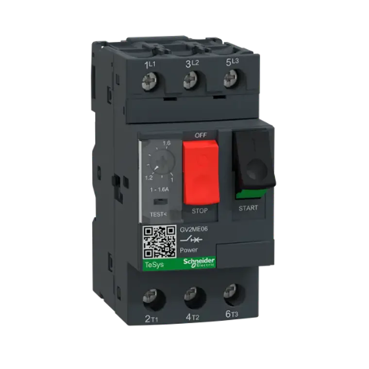 GV2ME06 Guardamotor TeSys 1–1.6A Schneider Electric 1