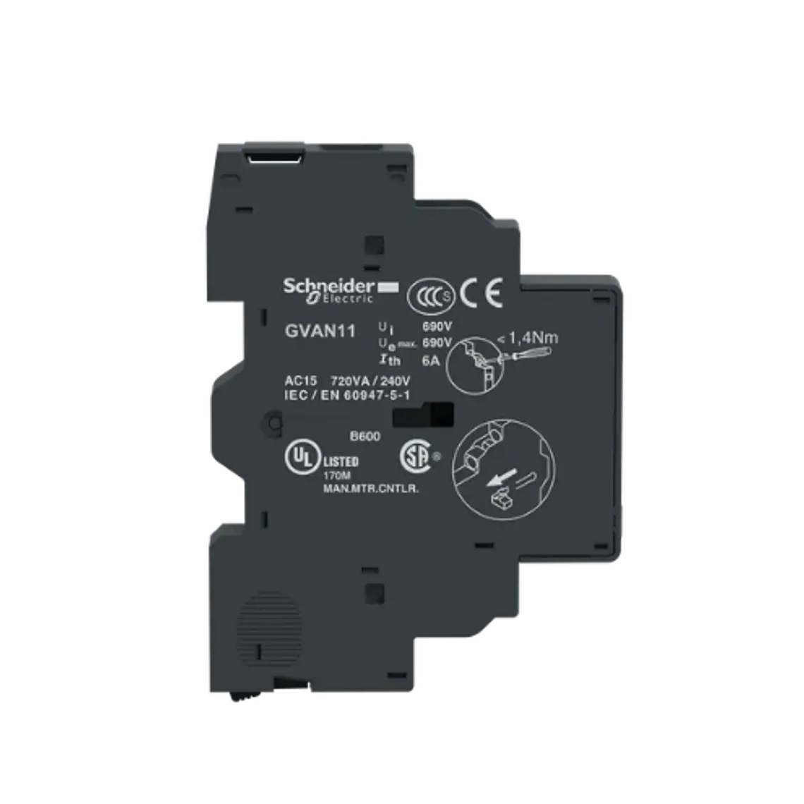 GVAN11 - Bloque de Contactos Auxiliares TeSys GV2/GV3 – 1NA + 1NC 2