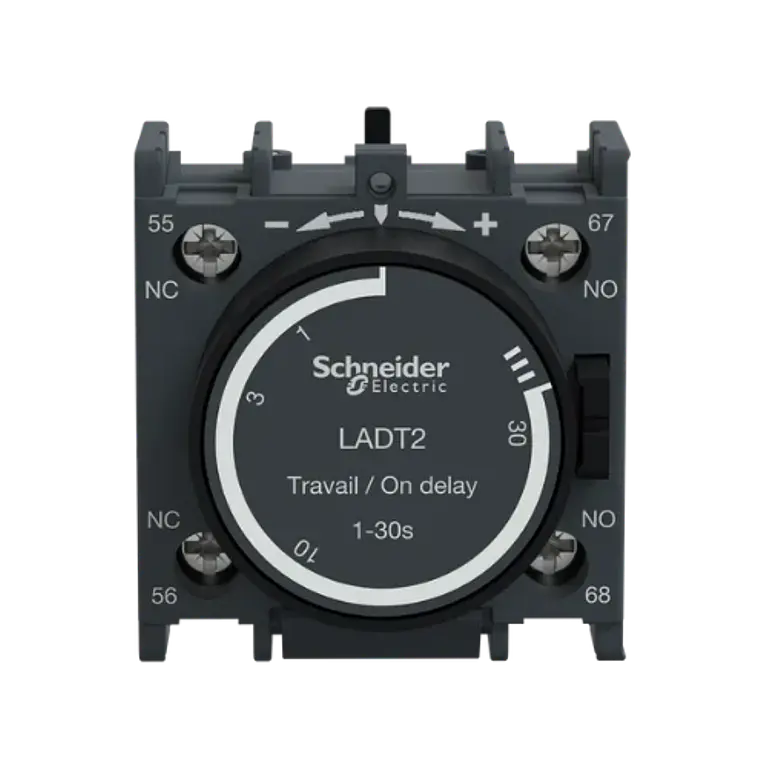 Cabeza Temporizada LADT2 TeSys D – 1NA + 1NC (Retardo a la Conexión) 1-30s 2