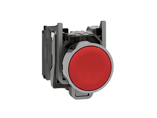 XB4BA42  Pulsador Rojo Harmony – Metálico Ø22 mm, Retorno por Resorte