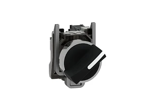 XB4BDA21 Selector Negro Harmony – 2 Posiciones, Mecanismo de Bloqueo, Metálico Ø22 mm