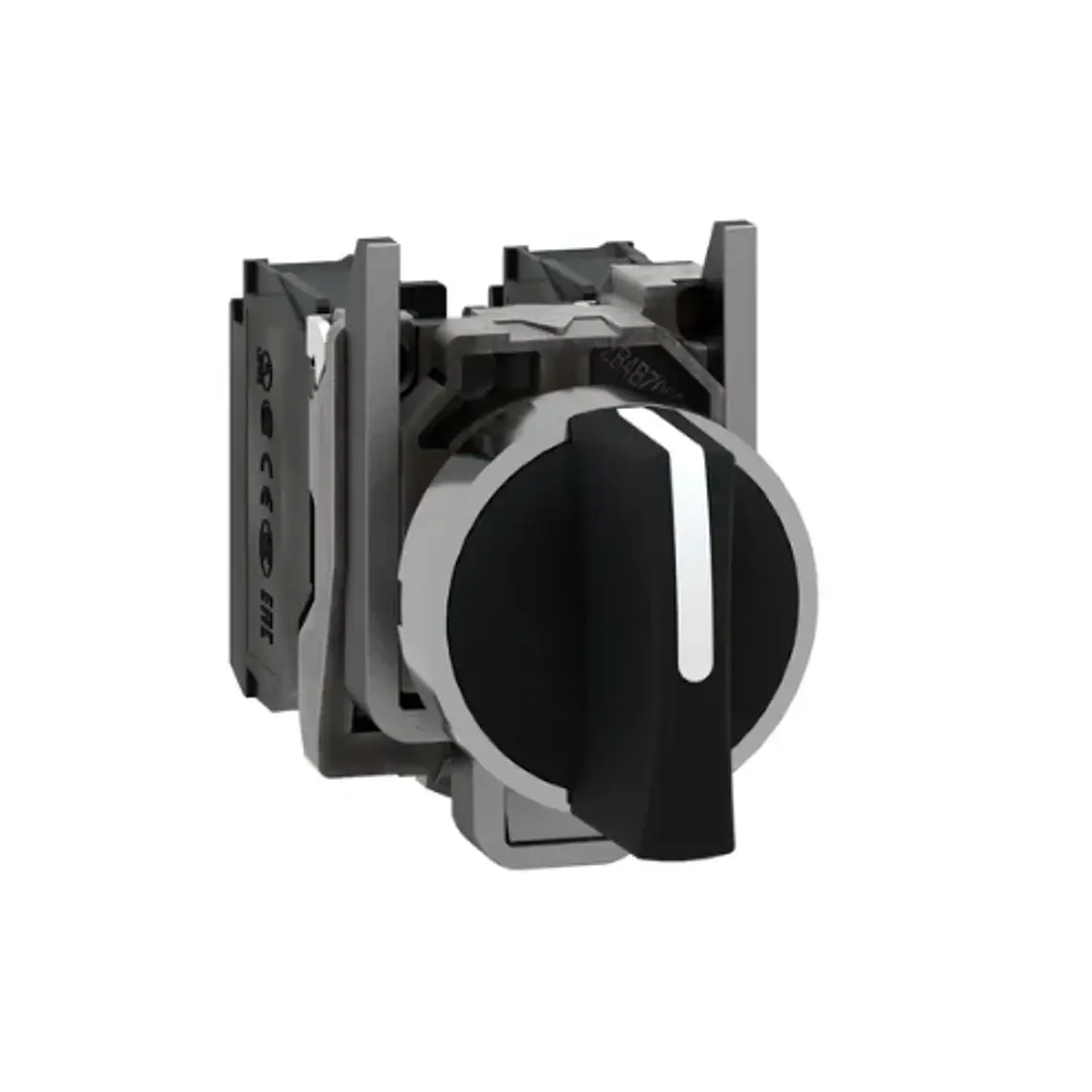 XB4BD33 Selector Negro Harmony – 3 Posiciones, Mecanismo de Bloqueo, Metálico Ø22 mm 1